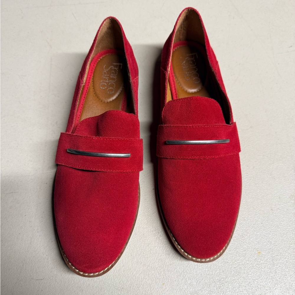 Red suede Franco sardonic